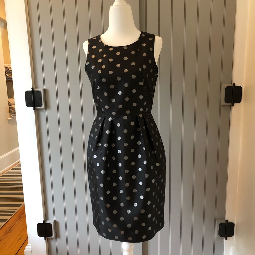 J.Crew Black Polka dot Dress